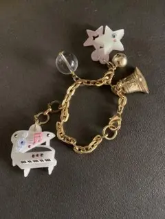 ピアノ 音楽モチーフ チャーム ゴールドチェーン