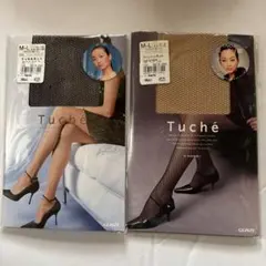 Tuché ストッキング ブラック/ベージュ セット