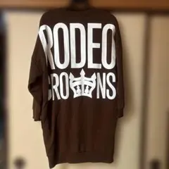 ロデオクラウンオーバーサイズ ロゴプリント トレーナーワンピ