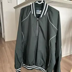 asics 野球 ハーフジップ 中綿入りジャケット　Vジャン　日本製　サイズO