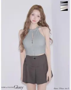 glossy　バイカラーアメスリセットアップミニキャバドレス