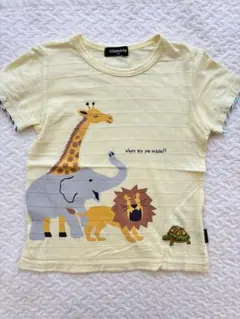 クレードスコープ 動物 Tシャツ 半袖 110 イエロー
