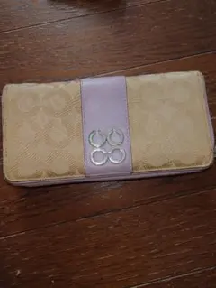 COACH コーチ 長財布 シグネチャー パープル系
