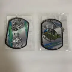 カプくじ バイオハザード×仕事猫 ドッグタグ風キーホルダー 2種