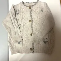 バースデイ 花柄刺繍カーディガン 90サイズ tete a tete