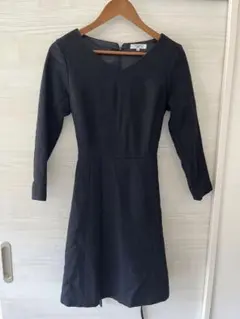 NATURAL BEAUTY BASIC ネイビー M ひざ丈ワンピース