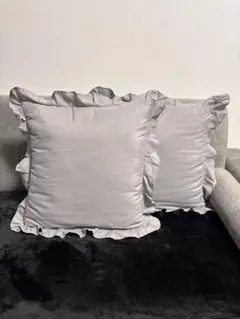 枕カバー2個セット　グレー　45×45