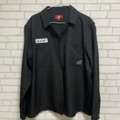 【美品】Converse コンバース　ブラック 長袖シャツ L ブラック　羽織り