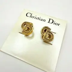 Dior クリスチャンディオール CDロゴ　イヤリング　ライトストーン