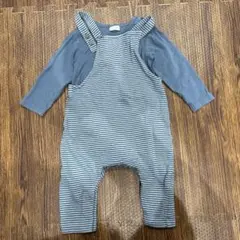 長袖ボディスーツand裏起毛オーバーオール　セット　80cm