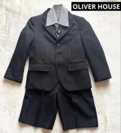 美品✨　OLIVER HOUSE フォーマルスーツ セット　黒 ストライプ