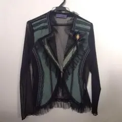 美品Takuya レースジャケット ブラック・グリーン