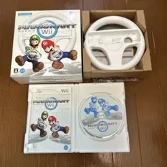【取扱説明書・箱付き】マリオカート Wii ソフト＆ハンドル セット