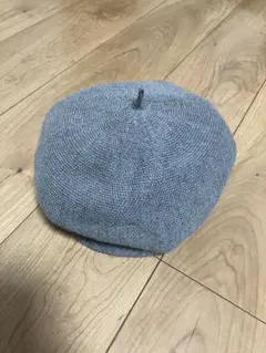 グレー ニット ベレー帽