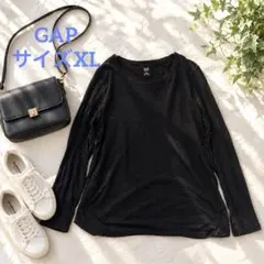 【US古着】GAP 長袖Tシャツ ブラック クルーネックサイズXL
