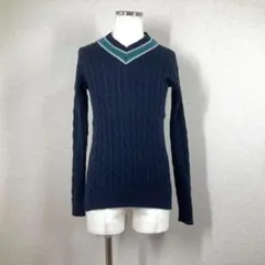 トレンタセッタンタ 30/70 sporta Vネックプルオーバー ブルー - メルカリ