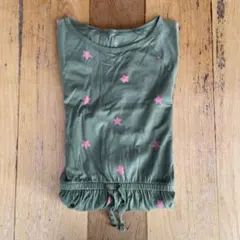 GAP キッズ 長袖 ワンピース 星柄 カーキのサムネイル
