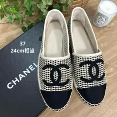 CHANEL CCマーク ロゴ カメリア エスパドリーユ 36 CHANEL CCマーク ロゴ カメリア エスパドリーユ 36 CHANEL