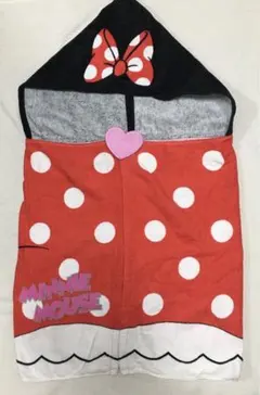 ミニーマウス　フード付きタオル