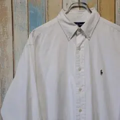 R4☆ラルフローレン☆ボタンダウンシャツ☆カラーポニー☆ワンポイント刺繍ロゴ