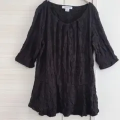 Liz Claiborne 黒 【M 】五分袖 トップス シンプル　 かわいい