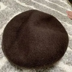 ウール ブラウン ベレー帽