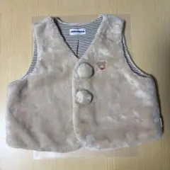 ミキハウス ベビーベスト ベージュ