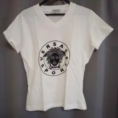 VERSACE SPORT ホワイト Vネック Tシャツ　レディース　サイズ42のサムネイル