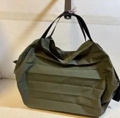 シュパットタイプエコバッグ　モスグリーン×ブラック　無地