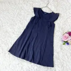 ポロ ラルフ ローレン　Polo キッズ　女の子フリルワンピース　ネイビー