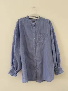 しまむら　ストライプブラウス