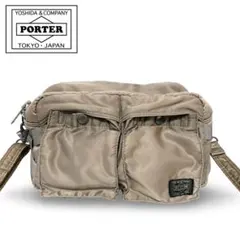 【廃盤品】PORTER TANKER 2way ボディバッグ シルバーグレー
