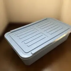 ブルー 蓋付き収納ボックス