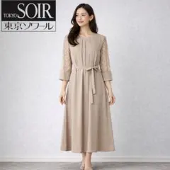 極美品✨東京ソワール RIFANNE レースワンピース パーティドレス 11号