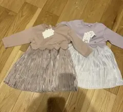 アプレレクール フリルスカート ワンピース 2着セット 80-90cm