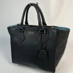 美品　ADMJ トートバッグ　ハンドバッグ　レザー　ブラック