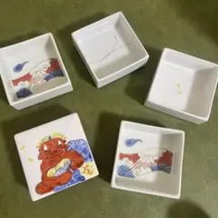 波佐見焼 青葉窯 土物の鬼絵 お茶碗6客セット 赤鬼 陶芸 あおば - メルカリ
