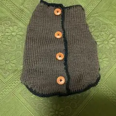 ハンドメイド ペット用ニットウェア 手穴付き