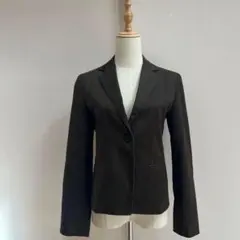 美品 UNTITLED  સાડી જેકેટ (2) બ્રાઉન રંગ, અસ્તર સાથે, જાપાનમાં બનેલું, પાનખર