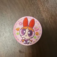 パワーパフ ガールズ 刺繍缶バッジビスケット ブロッサム