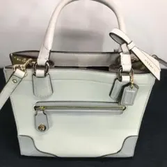 COACH コーチ ブロックレザー 2way ハンドバッグ ショルダーバッグ