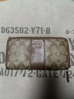 COACH モノグラム 長財布 ブラウン