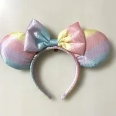 ディズニーカチューシャ　パステルカラー