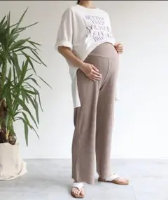 マタニティリブパンツ