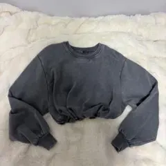 ZARA グレー スウェットシャツ