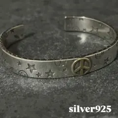 Silver925 スター ピースマーク メキシカンバングルのサムネイル