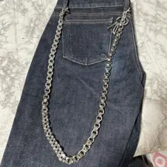 メンズ変形ロングウォレットチェーン　重量感かなりあります。