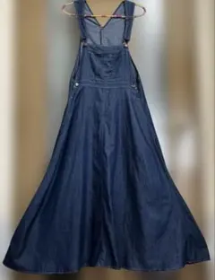 ジャンパースカート マキシ丈 薄手