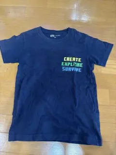 Minecraft Tシャツ ネイビー　ut マイクラ　ユニクロ　マインクラフト