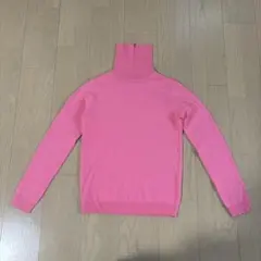 Y2K PINK knit tops タートルネック ピンク ニット